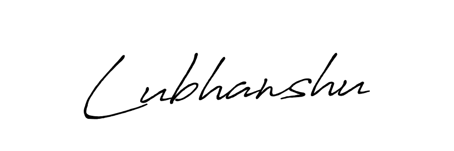 How to make Lubhanshu name signature. Use Antro_Vectra_Bolder style for creating short signs online. This is the latest handwritten sign. Lubhanshu signature style 7 images and pictures png