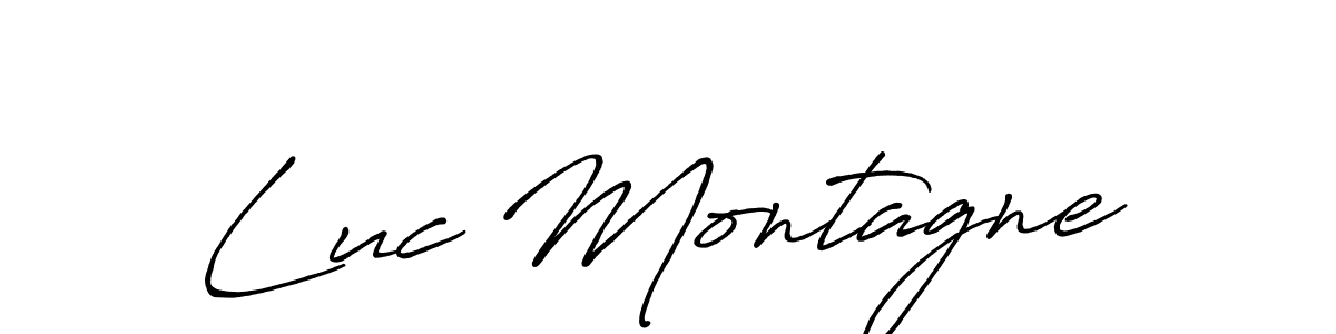 It looks lik you need a new signature style for name Luc Montagne. Design unique handwritten (Antro_Vectra_Bolder) signature with our free signature maker in just a few clicks. Luc Montagne signature style 7 images and pictures png