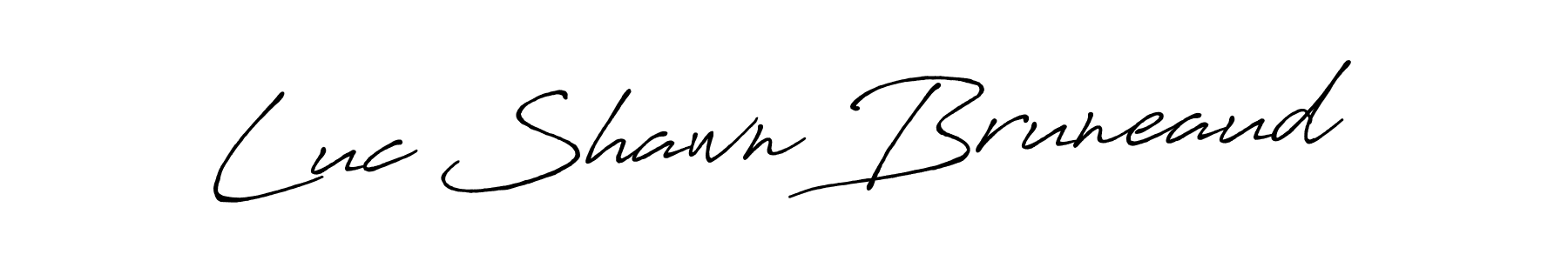 Luc Shawn Bruneaud stylish signature style. Best Handwritten Sign (Antro_Vectra_Bolder) for my name. Handwritten Signature Collection Ideas for my name Luc Shawn Bruneaud. Luc Shawn Bruneaud signature style 7 images and pictures png