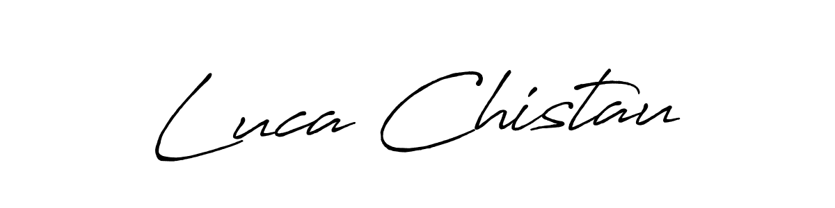 You should practise on your own different ways (Antro_Vectra_Bolder) to write your name (Luca Chistau) in signature. don't let someone else do it for you. Luca Chistau signature style 7 images and pictures png