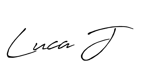The best way (Antro_Vectra_Bolder) to make a short signature is to pick only two or three words in your name. The name Luca J include a total of six letters. For converting this name. Luca J signature style 7 images and pictures png