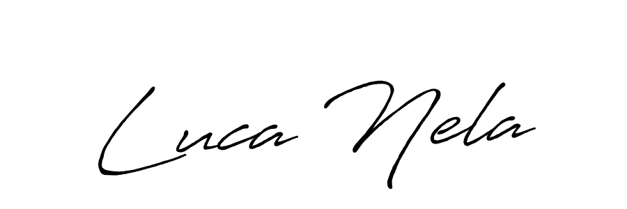 Use a signature maker to create a handwritten signature online. With this signature software, you can design (Antro_Vectra_Bolder) your own signature for name Luca Nela. Luca Nela signature style 7 images and pictures png