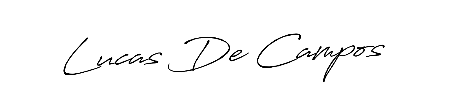 Create a beautiful signature design for name Lucas De Campos. With this signature (Antro_Vectra_Bolder) fonts, you can make a handwritten signature for free. Lucas De Campos signature style 7 images and pictures png
