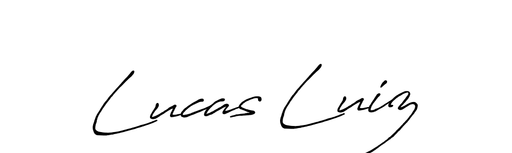 Create a beautiful signature design for name Lucas Luiz. With this signature (Antro_Vectra_Bolder) fonts, you can make a handwritten signature for free. Lucas Luiz signature style 7 images and pictures png