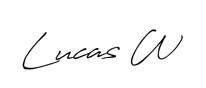 Also You can easily find your signature by using the search form. We will create Lucas W name handwritten signature images for you free of cost using Antro_Vectra_Bolder sign style. Lucas W signature style 7 images and pictures png