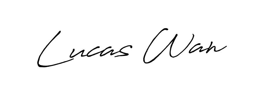 You should practise on your own different ways (Antro_Vectra_Bolder) to write your name (Lucas Wan) in signature. don't let someone else do it for you. Lucas Wan signature style 7 images and pictures png