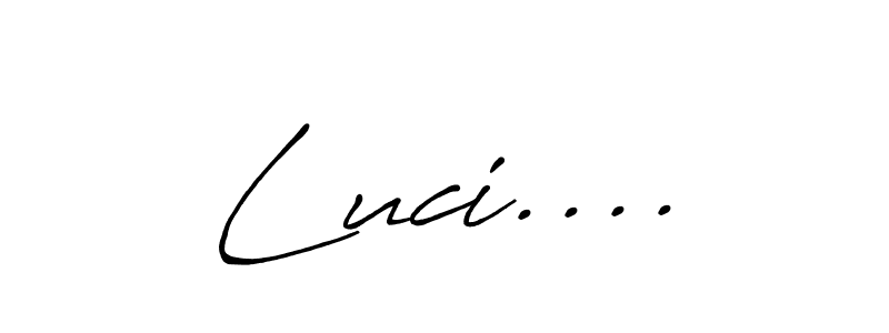 Use a signature maker to create a handwritten signature online. With this signature software, you can design (Antro_Vectra_Bolder) your own signature for name Luci..... Luci.... signature style 7 images and pictures png