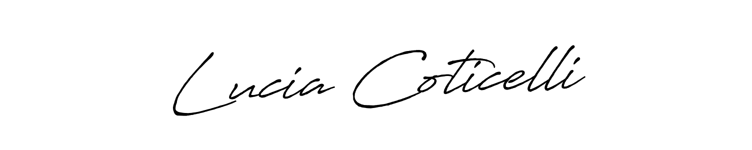 How to make Lucia Coticelli signature? Antro_Vectra_Bolder is a professional autograph style. Create handwritten signature for Lucia Coticelli name. Lucia Coticelli signature style 7 images and pictures png