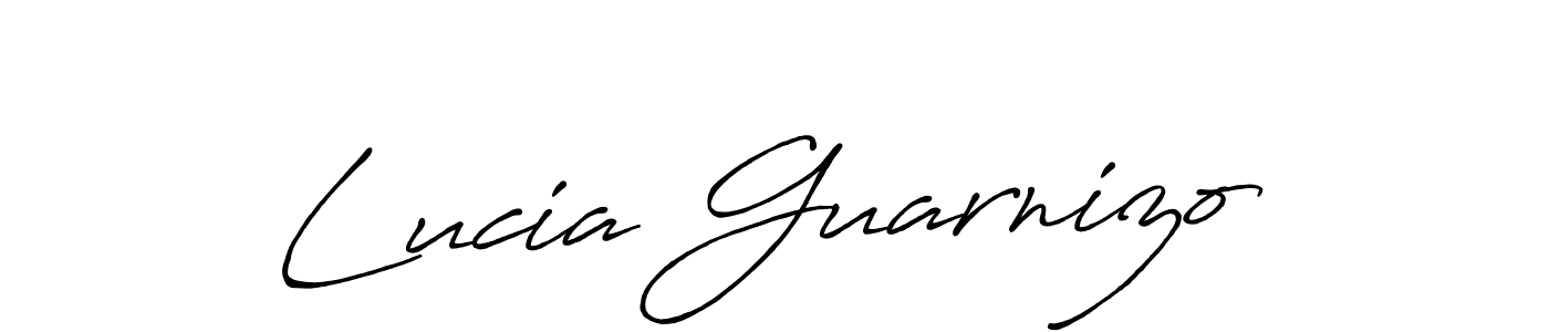 How to make Lucia Guarnizo name signature. Use Antro_Vectra_Bolder style for creating short signs online. This is the latest handwritten sign. Lucia Guarnizo signature style 7 images and pictures png