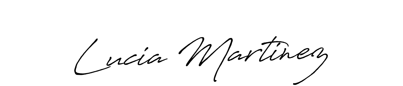Lucia Martinez stylish signature style. Best Handwritten Sign (Antro_Vectra_Bolder) for my name. Handwritten Signature Collection Ideas for my name Lucia Martinez. Lucia Martinez signature style 7 images and pictures png