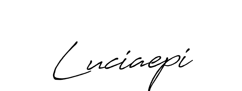 Make a beautiful signature design for name Luciaepi. With this signature (Antro_Vectra_Bolder) style, you can create a handwritten signature for free. Luciaepi signature style 7 images and pictures png