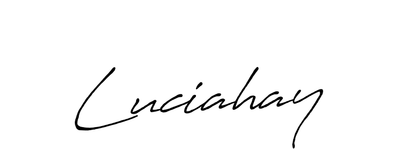 It looks lik you need a new signature style for name Luciahay. Design unique handwritten (Antro_Vectra_Bolder) signature with our free signature maker in just a few clicks. Luciahay signature style 7 images and pictures png