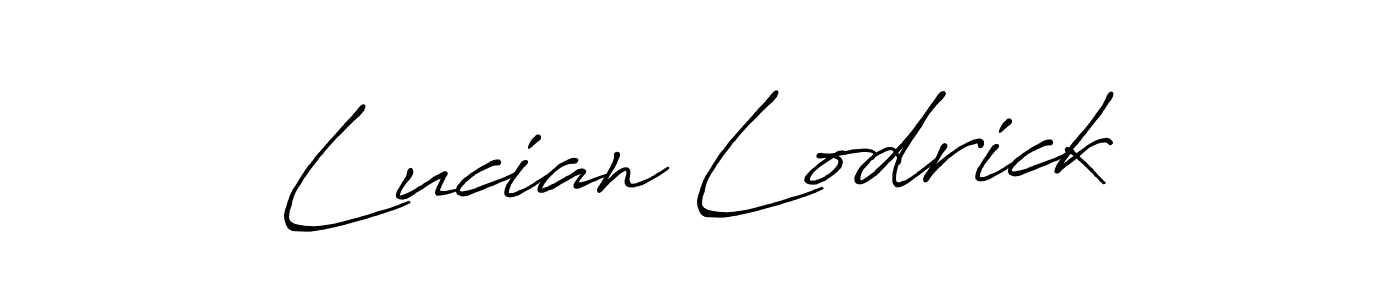 Make a beautiful signature design for name Lucian Lodrick. With this signature (Antro_Vectra_Bolder) style, you can create a handwritten signature for free. Lucian Lodrick signature style 7 images and pictures png