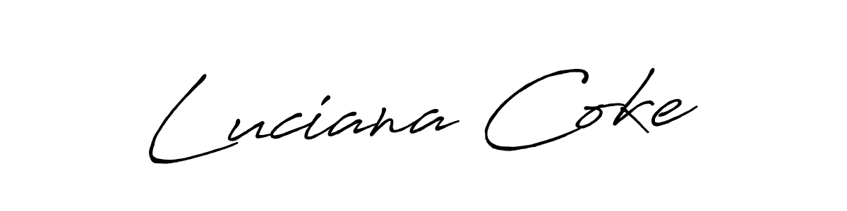 Make a beautiful signature design for name Luciana Coke. Use this online signature maker to create a handwritten signature for free. Luciana Coke signature style 7 images and pictures png