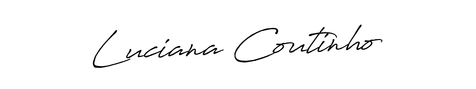 Make a beautiful signature design for name Luciana Coutinho. With this signature (Antro_Vectra_Bolder) style, you can create a handwritten signature for free. Luciana Coutinho signature style 7 images and pictures png