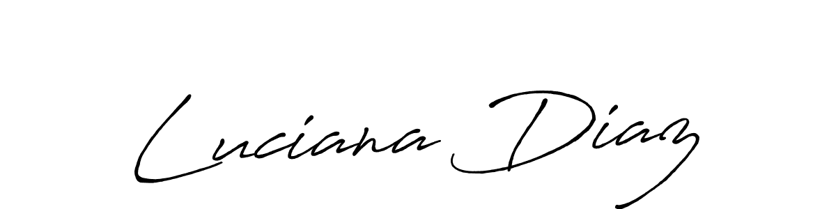 Make a beautiful signature design for name Luciana Diaz. With this signature (Antro_Vectra_Bolder) style, you can create a handwritten signature for free. Luciana Diaz signature style 7 images and pictures png