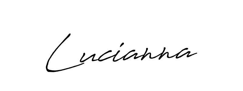 How to make Lucianna signature? Antro_Vectra_Bolder is a professional autograph style. Create handwritten signature for Lucianna name. Lucianna signature style 7 images and pictures png