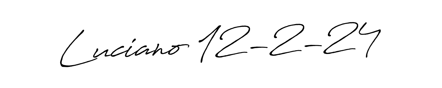 It looks lik you need a new signature style for name Luciano 12-2-24. Design unique handwritten (Antro_Vectra_Bolder) signature with our free signature maker in just a few clicks. Luciano 12-2-24 signature style 7 images and pictures png