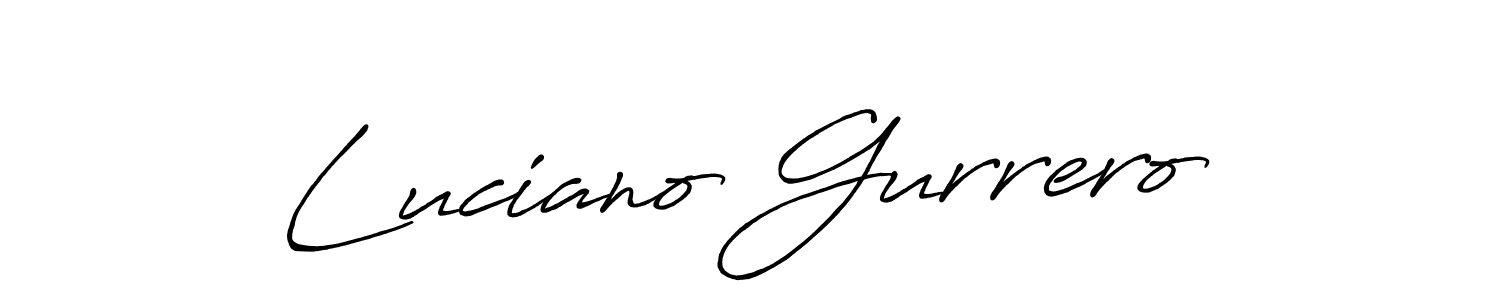 Luciano Gurrero stylish signature style. Best Handwritten Sign (Antro_Vectra_Bolder) for my name. Handwritten Signature Collection Ideas for my name Luciano Gurrero. Luciano Gurrero signature style 7 images and pictures png