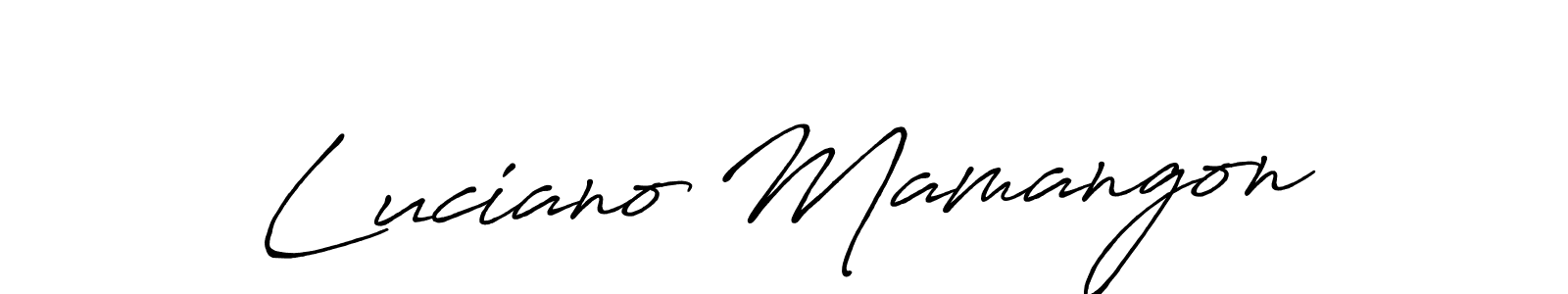 Also we have Luciano Mamangon name is the best signature style. Create professional handwritten signature collection using Antro_Vectra_Bolder autograph style. Luciano Mamangon signature style 7 images and pictures png