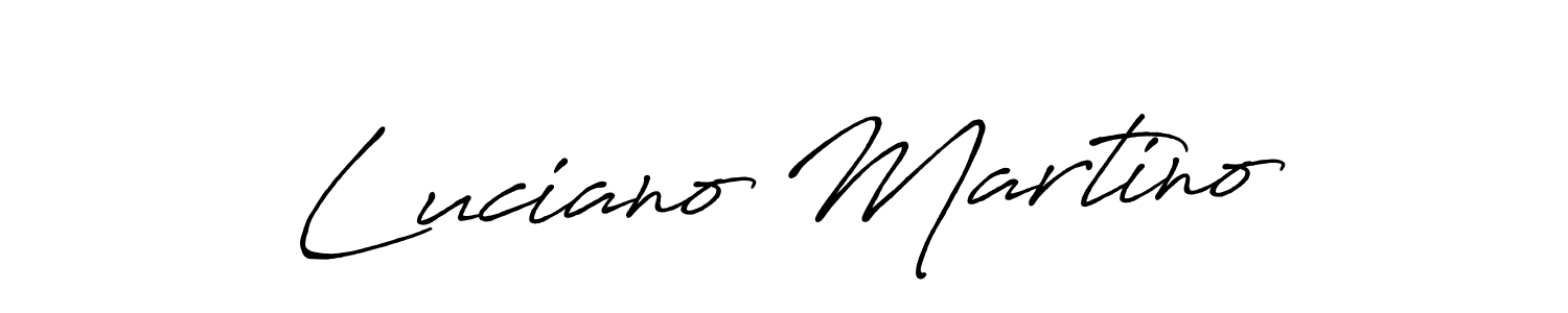Create a beautiful signature design for name Luciano Martino. With this signature (Antro_Vectra_Bolder) fonts, you can make a handwritten signature for free. Luciano Martino signature style 7 images and pictures png