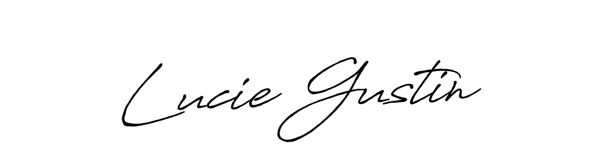 How to make Lucie Gustin signature? Antro_Vectra_Bolder is a professional autograph style. Create handwritten signature for Lucie Gustin name. Lucie Gustin signature style 7 images and pictures png
