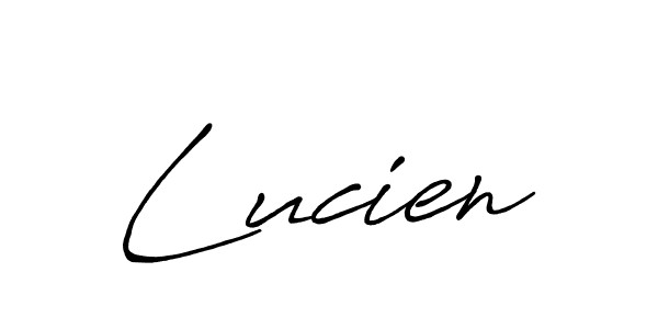 Lucien stylish signature style. Best Handwritten Sign (Antro_Vectra_Bolder) for my name. Handwritten Signature Collection Ideas for my name Lucien. Lucien signature style 7 images and pictures png