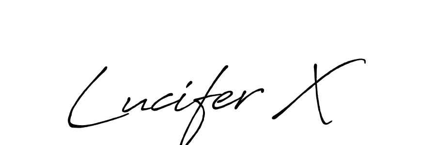 How to make Lucifer X name signature. Use Antro_Vectra_Bolder style for creating short signs online. This is the latest handwritten sign. Lucifer X signature style 7 images and pictures png