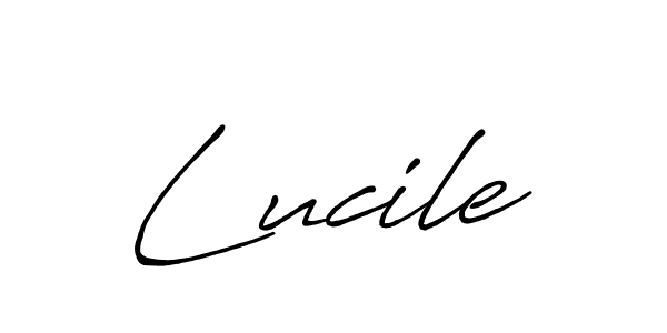 Make a beautiful signature design for name Lucile. With this signature (Antro_Vectra_Bolder) style, you can create a handwritten signature for free. Lucile signature style 7 images and pictures png