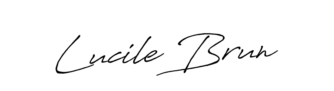 Also we have Lucile Brun name is the best signature style. Create professional handwritten signature collection using Antro_Vectra_Bolder autograph style. Lucile Brun signature style 7 images and pictures png