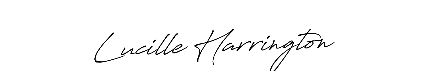 Design your own signature with our free online signature maker. With this signature software, you can create a handwritten (Antro_Vectra_Bolder) signature for name Lucille Harrington. Lucille Harrington signature style 7 images and pictures png