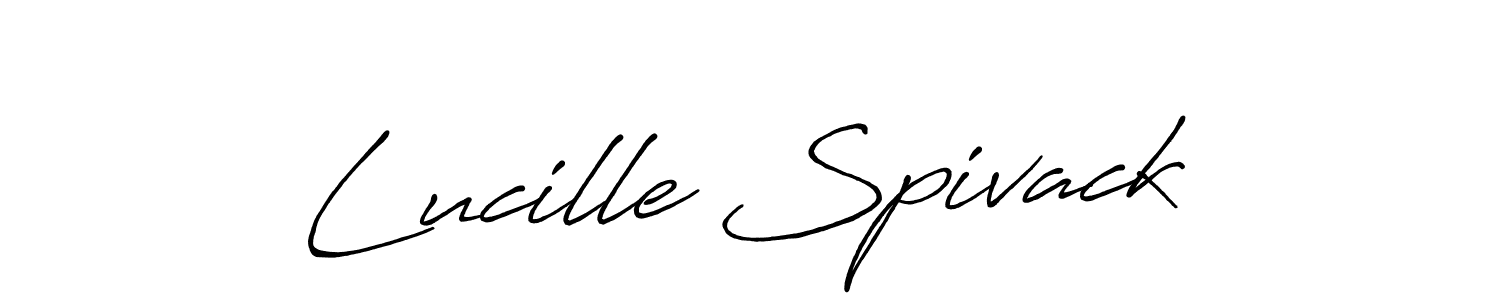 Create a beautiful signature design for name Lucille Spivack. With this signature (Antro_Vectra_Bolder) fonts, you can make a handwritten signature for free. Lucille Spivack signature style 7 images and pictures png