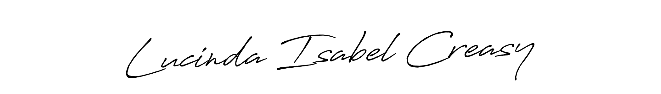 How to make Lucinda Isabel Creasy signature? Antro_Vectra_Bolder is a professional autograph style. Create handwritten signature for Lucinda Isabel Creasy name. Lucinda Isabel Creasy signature style 7 images and pictures png