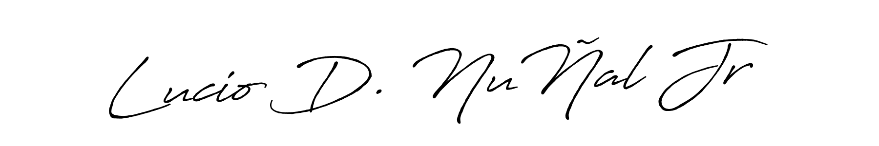 Also You can easily find your signature by using the search form. We will create Lucio D. NuÑal Jr name handwritten signature images for you free of cost using Antro_Vectra_Bolder sign style. Lucio D. NuÑal Jr signature style 7 images and pictures png