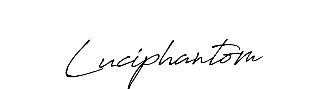 Make a beautiful signature design for name Luciphantom. With this signature (Antro_Vectra_Bolder) style, you can create a handwritten signature for free. Luciphantom signature style 7 images and pictures png