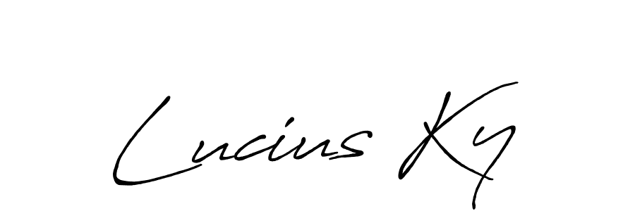 Use a signature maker to create a handwritten signature online. With this signature software, you can design (Antro_Vectra_Bolder) your own signature for name Lucius Ky. Lucius Ky signature style 7 images and pictures png