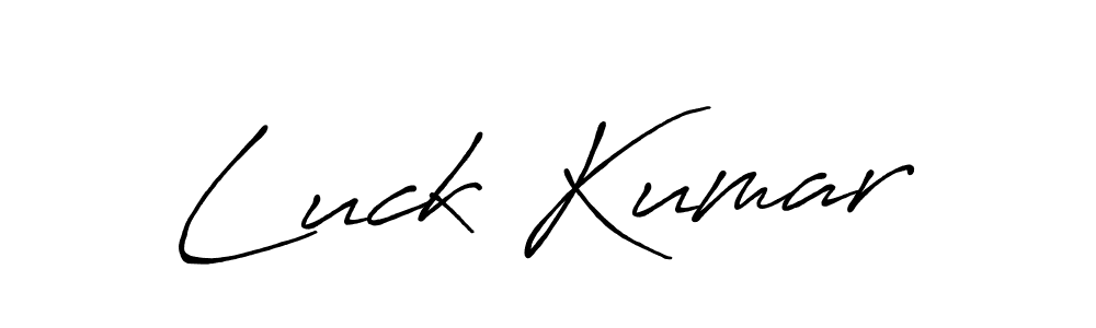 It looks lik you need a new signature style for name Luck Kumar. Design unique handwritten (Antro_Vectra_Bolder) signature with our free signature maker in just a few clicks. Luck Kumar signature style 7 images and pictures png