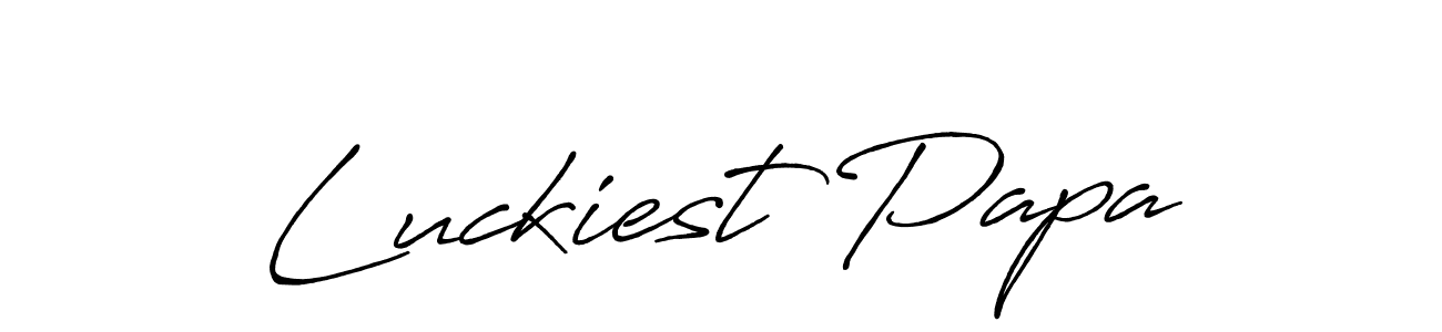 Also we have Luckiest Papa name is the best signature style. Create professional handwritten signature collection using Antro_Vectra_Bolder autograph style. Luckiest Papa signature style 7 images and pictures png
