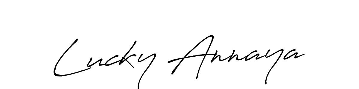 if you are searching for the best signature style for your name Lucky Annaya. so please give up your signature search. here we have designed multiple signature styles  using Antro_Vectra_Bolder. Lucky Annaya signature style 7 images and pictures png