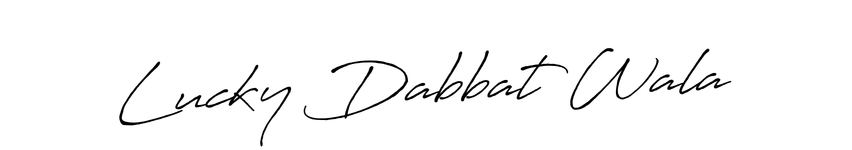 Once you've used our free online signature maker to create your best signature Antro_Vectra_Bolder style, it's time to enjoy all of the benefits that Lucky Dabbat Wala name signing documents. Lucky Dabbat Wala signature style 7 images and pictures png