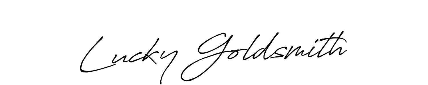 Design your own signature with our free online signature maker. With this signature software, you can create a handwritten (Antro_Vectra_Bolder) signature for name Lucky Goldsmith. Lucky Goldsmith signature style 7 images and pictures png