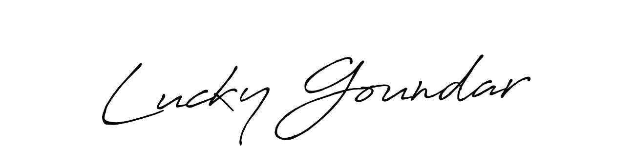 Also You can easily find your signature by using the search form. We will create Lucky Goundar name handwritten signature images for you free of cost using Antro_Vectra_Bolder sign style. Lucky Goundar signature style 7 images and pictures png