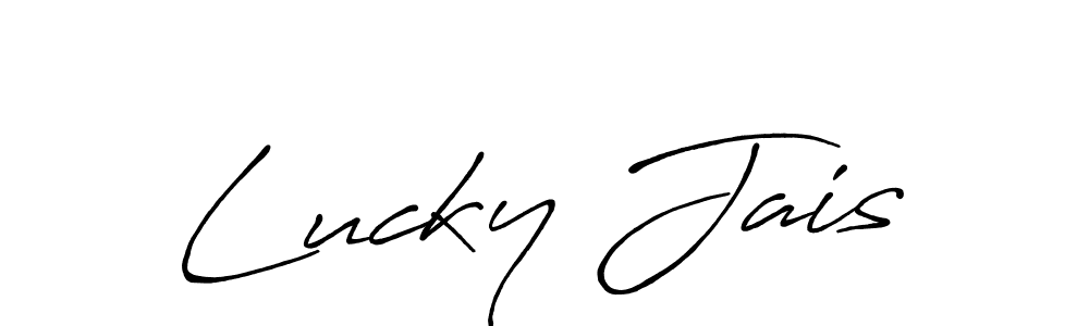 You can use this online signature creator to create a handwritten signature for the name Lucky Jais. This is the best online autograph maker. Lucky Jais signature style 7 images and pictures png