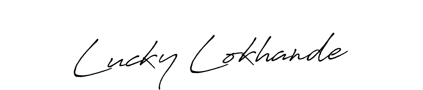 Antro_Vectra_Bolder is a professional signature style that is perfect for those who want to add a touch of class to their signature. It is also a great choice for those who want to make their signature more unique. Get Lucky Lokhande name to fancy signature for free. Lucky Lokhande signature style 7 images and pictures png