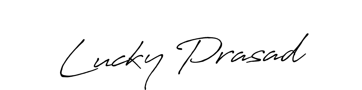 You can use this online signature creator to create a handwritten signature for the name Lucky Prasad. This is the best online autograph maker. Lucky Prasad signature style 7 images and pictures png