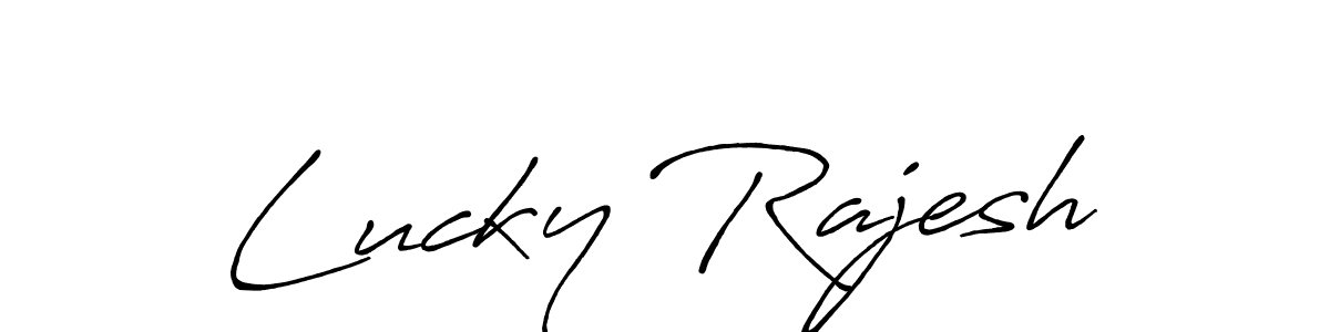 It looks lik you need a new signature style for name Lucky Rajesh. Design unique handwritten (Antro_Vectra_Bolder) signature with our free signature maker in just a few clicks. Lucky Rajesh signature style 7 images and pictures png