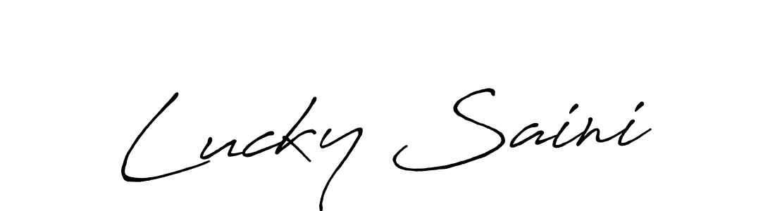 It looks lik you need a new signature style for name Lucky Saini. Design unique handwritten (Antro_Vectra_Bolder) signature with our free signature maker in just a few clicks. Lucky Saini signature style 7 images and pictures png