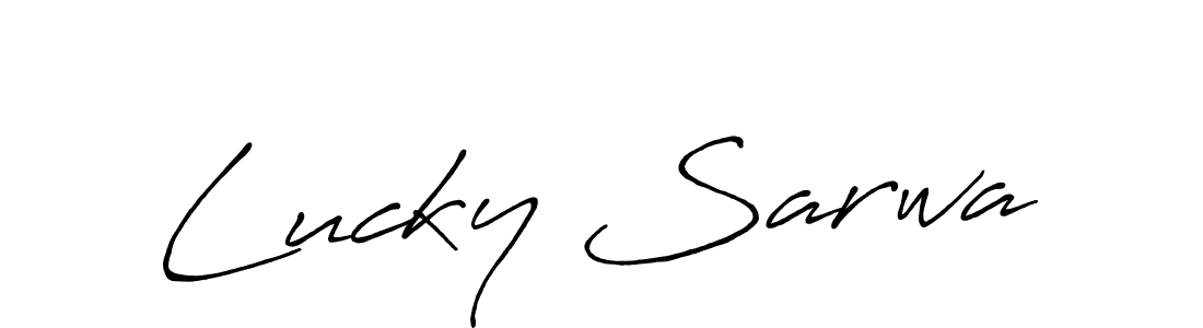 You should practise on your own different ways (Antro_Vectra_Bolder) to write your name (Lucky Sarwa) in signature. don't let someone else do it for you. Lucky Sarwa signature style 7 images and pictures png