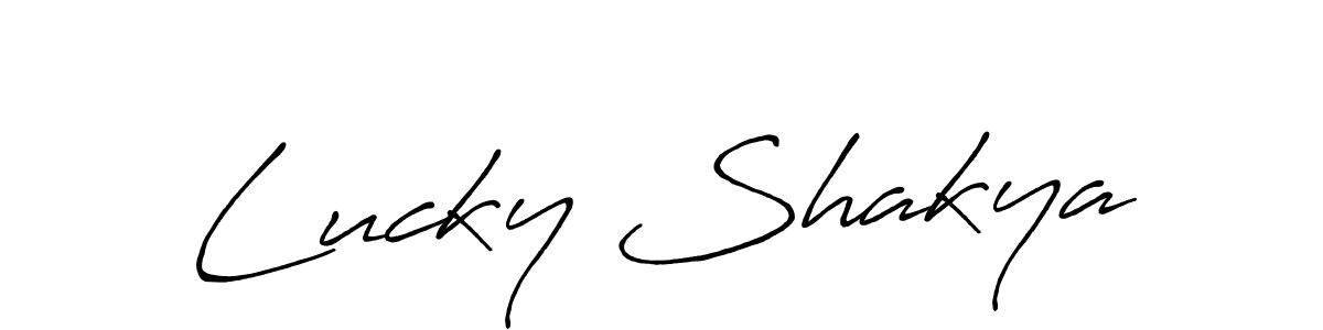 How to Draw Lucky Shakya signature style? Antro_Vectra_Bolder is a latest design signature styles for name Lucky Shakya. Lucky Shakya signature style 7 images and pictures png