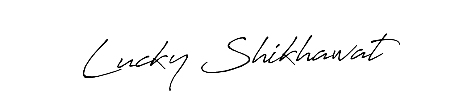 How to Draw Lucky Shikhawat signature style? Antro_Vectra_Bolder is a latest design signature styles for name Lucky Shikhawat. Lucky Shikhawat signature style 7 images and pictures png